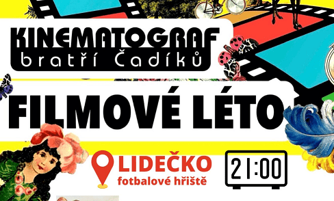 Letní filmové promítání v Lidečku – 11. – 14. 8. 2022 od 21:00 hod. na fotbalovém hřišti v Lidečku